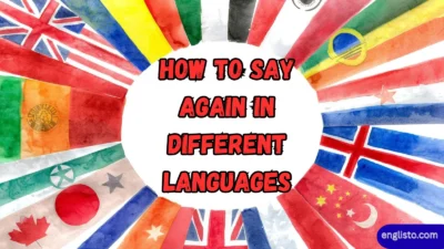How to Say Again in Different Languages
